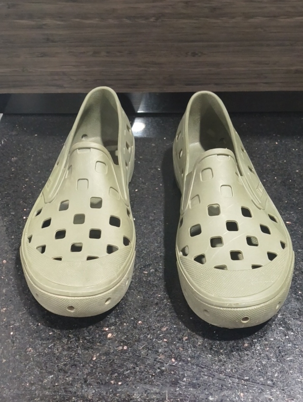 Light Olive Water-Friendly Slip-On Sandals